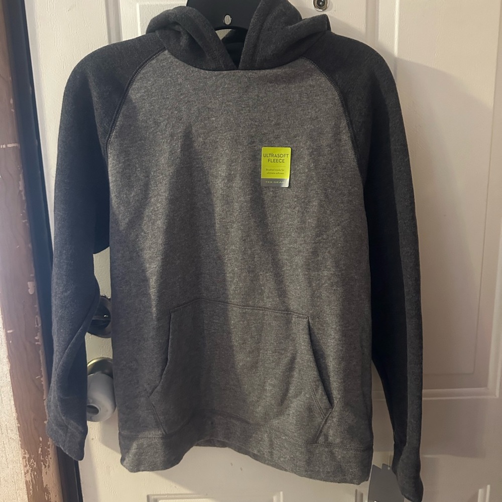 TEK GEAR ULTRASOFT FLEECE HOODIE: GRAY: NWT: SZ MEDIUM HUSKY